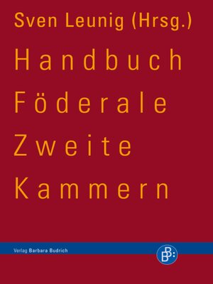 cover image of Handbuch Föderale Zweite Kammern